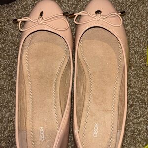 ASOS Blush Pink Bow Flats